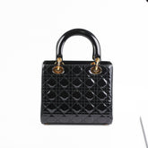 Christian Dior Medium Lady Dior Patent Black Bag